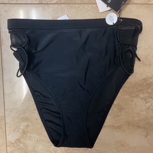 Forever 21 high waisted mesh side bikini bottoms